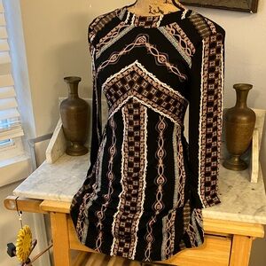 Free People Black Long Sleeve Dress Sexy Sweet And Sold by Anthropologie